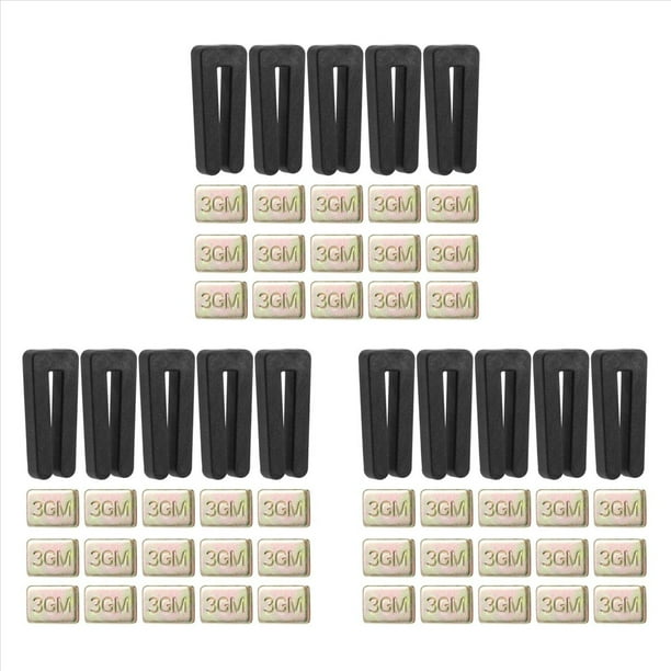 Kit de Equilibrio de Aspas de Ventilador de Techo de 60 Piezas, Que Incluye 15 Piezas Clips de Equilibrio de Ventilador Resistente y 45 Piezas de Peso 3G Autoadhesivo de Metal