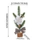 thumbnail image 3 of Árbol de Navidad en miniatura, decoración festiva variada para mesas, pequeña planta artificial navideña con base de madera, 25 cm para casa, oficina, decoración estacional, 3 of 6