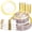 Gold, variant on 350PCS Clear and Red Plastic Dinnerware Set for 50 Guests – 100 Red Disposable Plates, 50 Pre-Rolled Napkins, 50 Cups, and Cutlery – Party Supplies for Independence Day and Celebrations