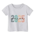 thumbnail image 4 of MIXUE Girls Tops & T-Shirts Kids Summer Letter Print Round Neck Short Sleeve Fashion Casual Back To School Tee Shirts Sportwear,Gray,6-7 Years, 4 of 4