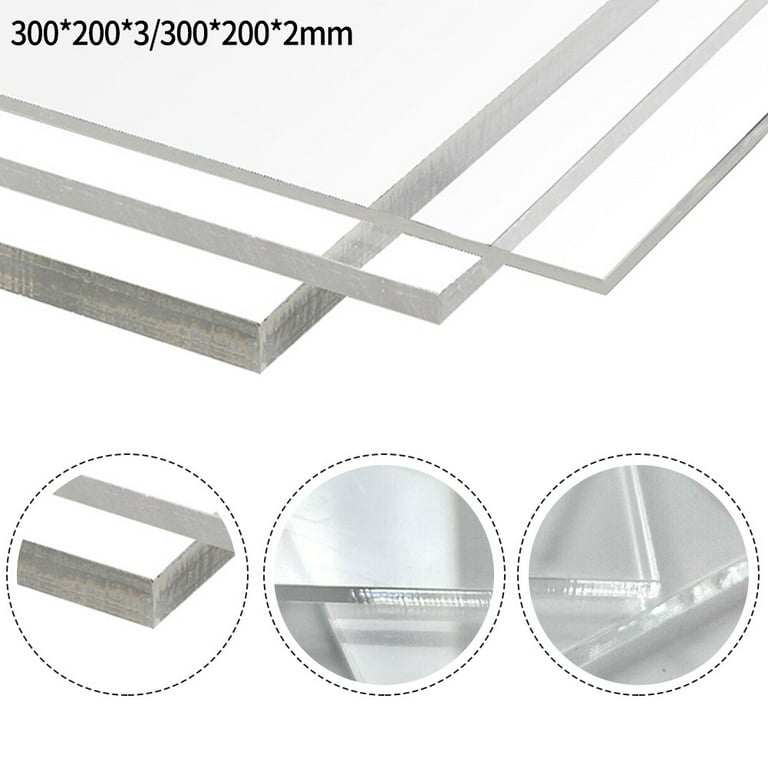 Fancy Clear Acrylic Sheet 3mm Thick 200mm300mm Plastic Sheet PVC Sheet Panel, Men's