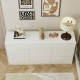 thumbnail image 3 of OxyLife Commode à 9 Tiroirs, Armoire de Rangement en Bois, Commode Combinée, 9 Pcs, Blanc, 3 of 7