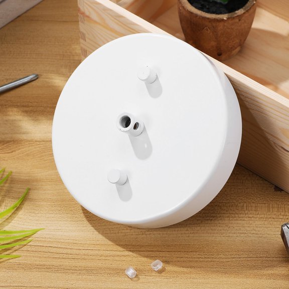 Toyandona 1 Set Ceiling Light Mount Hardware Metal White Installation Aid Home Decoration
