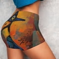 thumbnail image 3 of Picia Abstract Funny Duck Printed Workout Shorts for Women Seamless Scrunch Butt Lifting High Waisted Yoga Gym Booty Running Moisture-wicking Short Pants-Small, 3 of 9