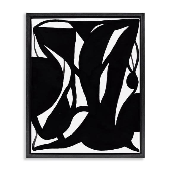 Stupell Industries Mid-Century Black Floating Frame Canvas Art, 17 x 21, by Bea Dina