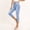 *Light Blue, variant on ClodeEU Women's High Waisted Stretch Straight Leg Capri Jeans with Pockets ,Solid Color Casual Denim Cropped Pants Black,Womens Plus M