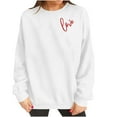 thumbnail image 3 of Aofany Women Valentine's Day Pullover Sweatshirts Heart Print Sweater Tops Long Sleeve Crewneck Shirts Fashion Loose Blouse Sweatshirt, 3 of 5