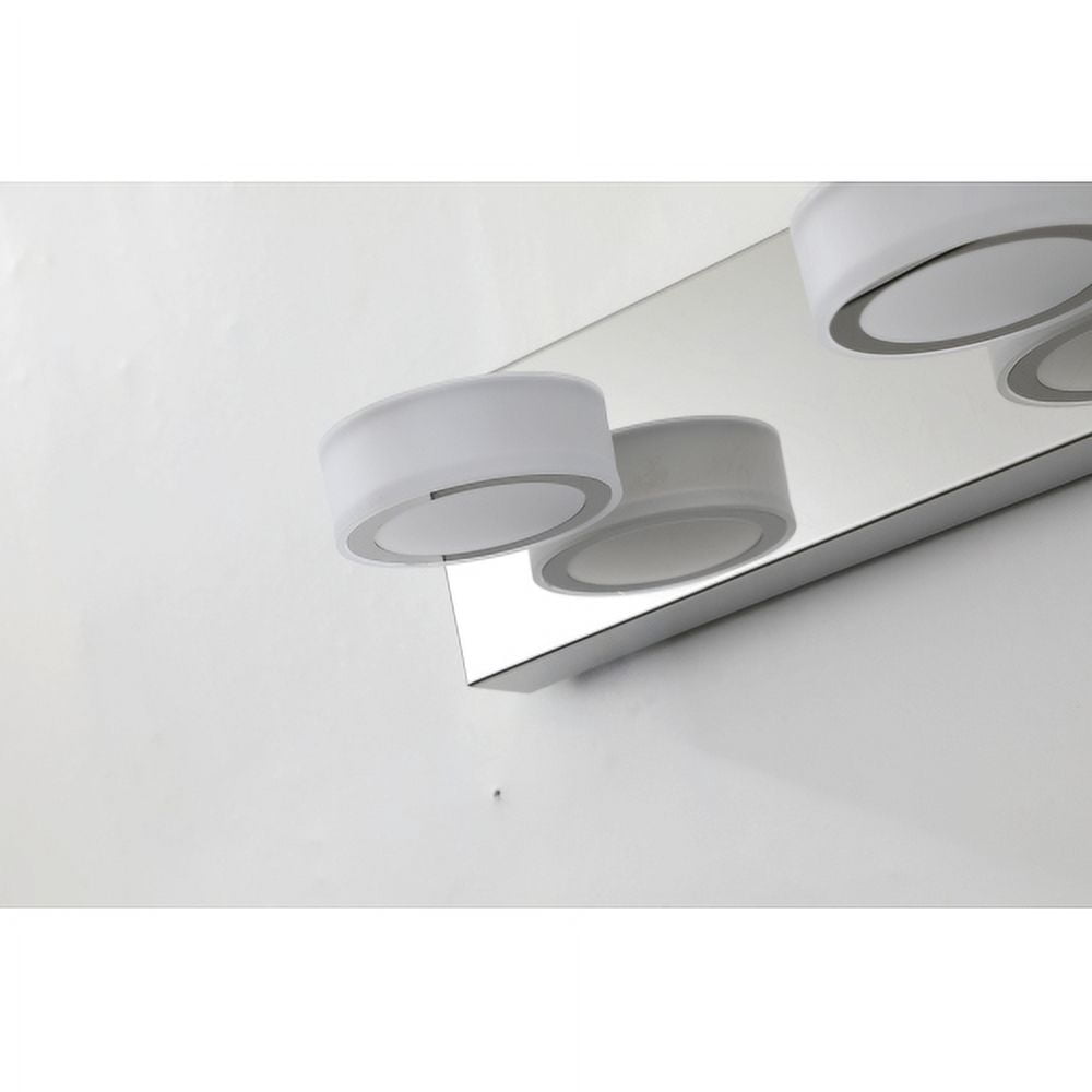 ACE-LIGHTS,Modern 4-Light Rotatable & Dimmable LED Vanity Light Fixture with Acrylic Shades,Energy-Efficient Bathroom Wall Sconce for Bathroom,Dressing Room,Mirror Cabinet,Living Room(Chrome）