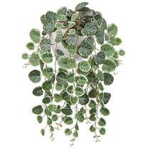 MixMart 16'' Ceropegia Green string of hearts Fake Hanging Plants Artificial Succulent Plants in Ceramic Pot