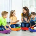 thumbnail image 3 of Gymax Coussin de Sol Rond pour Enfants 6 Pcs Coussin de Siège en Mousse pour Tout-Petits Imperméable Coloré, 3 of 10
