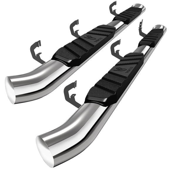 Tyger Auto 3.5" Rider Running Boards Compatible with 2007-2018 Chevy Silverado GMC Sierra 1500; 2007-2019 2500 3500HD; 2019 LD / Limited | Crew Cab | TG-SS2C35017 | Side Step Rail Nerf Bars