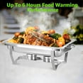 thumbnail image 4 of YANGLI 2-Pack 9QT Chafing Dish Set | Full Pan Stainless Steel, Complete Buffet Warmers for Parties & Events, 4 of 7