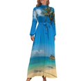 thumbnail image 2 of Vestido largo de palmeras tropicales, ropa de mujer, vestido de noche de verano para mujer, vestidos de verano para mujer 2024, 2 of 5