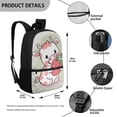 thumbnail image 5 of Pzuqiu Strawberry Cow School Backpack for Kids Girls, 17 Inch Bookbag for Girls Age 6-8,Lightweight School Bag for Preschool, Primary,Kindergarten School Supplies, 5 of 6