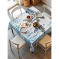 thumbnail image 2 of Coastal Turtle Suqare Tablecloth - 60 x 60 Inch, Blue Ocean Coral Starfish Seagrass Waterproof & StainResistant Tablecloth, Washable Oil-proof Table Cover for Dining/Party/Wedding/Camping/Buffet, 2 of 9