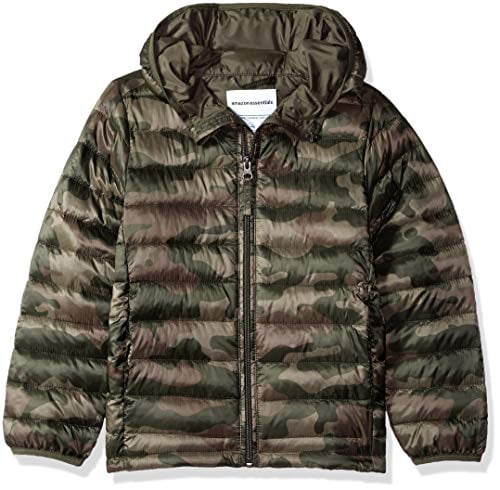 Essentials Boys and Toddlers' Light-Weight Water-Resistant Packable Puffer Jacket 
