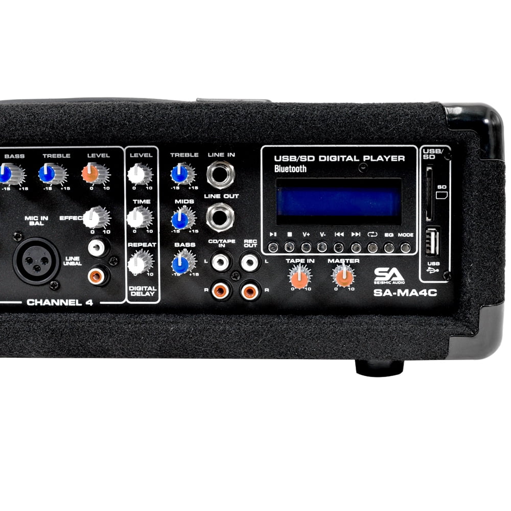 Durable Plastic Powered Mixer Y, 4 -Channels, 11 in