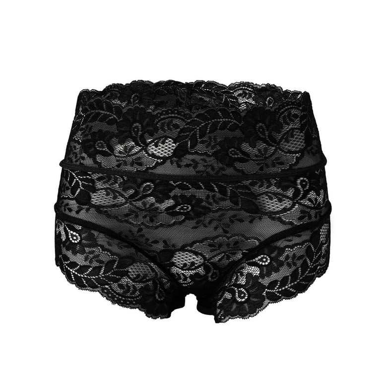 TAIAOJING Seamless Thong For Women Floral Lace Mesh Panties Low