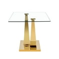 thumbnail image 5 of Sumdeal Modern Minimalist Dining Table and Chair Set: 6-8 Person Tempered Glass Dining Table and 4/6 Buckle-Back PU Chairs, Complete Kitchen/Dining Room Furniture for Home and Office, 5 of 8
