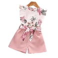 thumbnail image 2 of FLMEI 4-7T Girls 2 Piece Summer Outfits Tropical Print Sleeveless Halter Tops and Shorts Set for Toddler Kids, 2 of 9