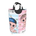thumbnail image 2 of KLL Boy Girl Laundry Hamper,Large Canvas Fabric Lightweight Storage Basket Toy Organizer Dirty Clothes Collapsible Waterproof, 2 of 6