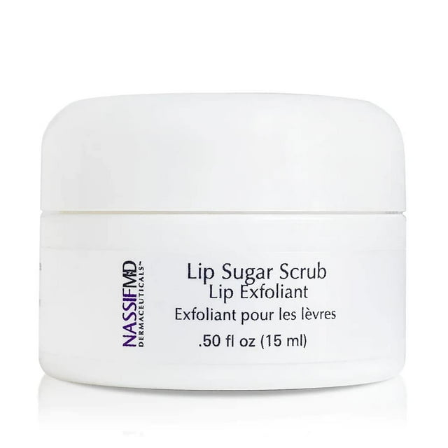 NassifMD Vanilla Lip Sugar Scrub Exfoliante labial hidratante y exfoliante Vanilla Lip Scrub exfoliante labial con aceite de jojoba 0.50 oz