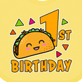 thumbnail image 4 of Inktastic 1st Birthday with Taco and Confetti Boys or Girls Baby Bib, 4 of 4