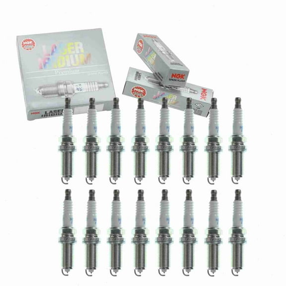 16 pc NGK Laser Iridium Spark Plugs compatible with Ram 2500 6.4L V8 2014-2020