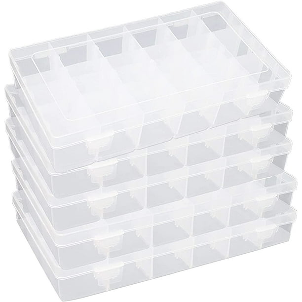 Plastic Organizer Box, 5 Pcs 18 Big Girds Plastic Organizer Box