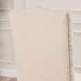 thumbnail image 3 of Regal Crown Top Ivory Linen Dining Chair (Set of 2), 3 of 4