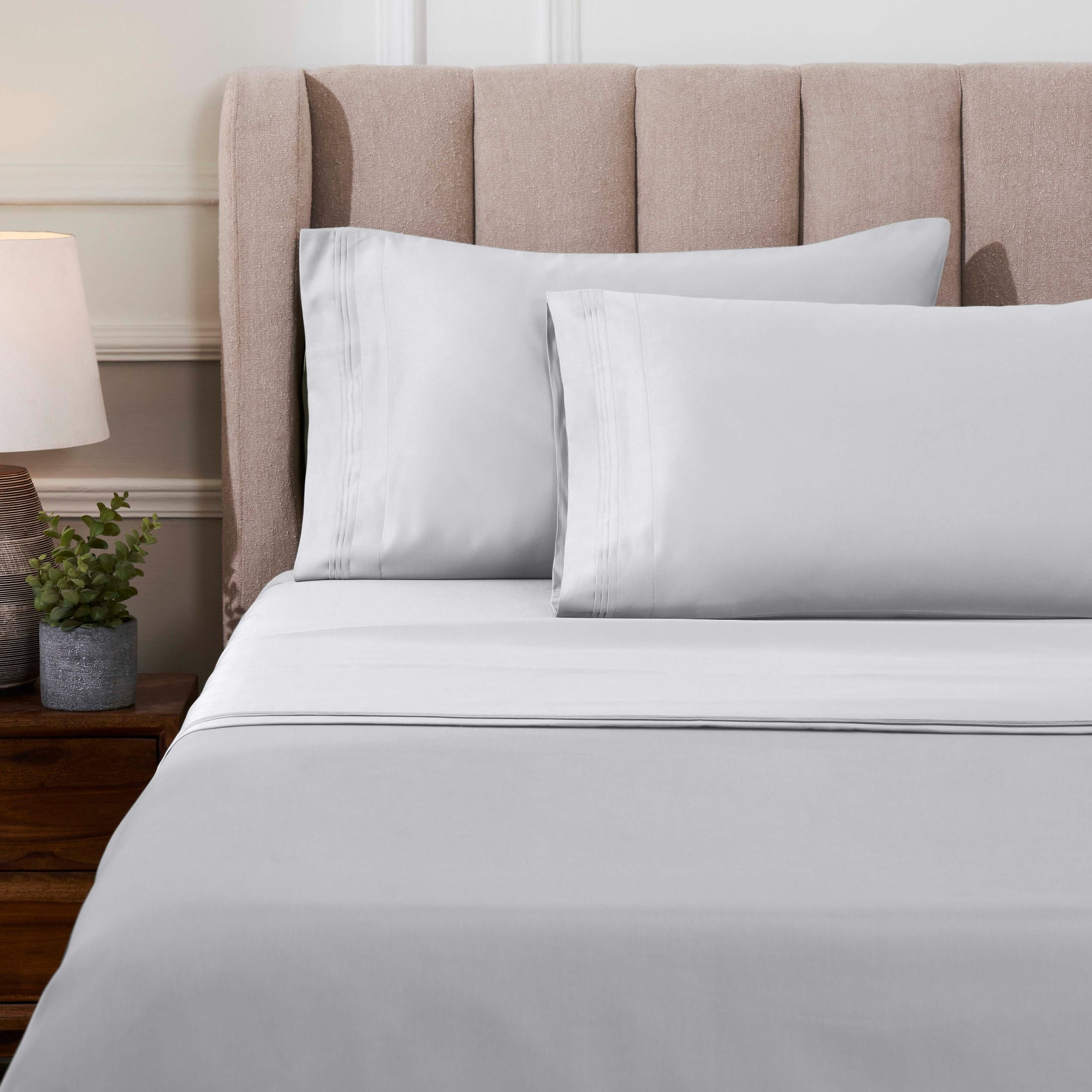 Superior 1000 TC Egyptian Cotton Extra Deep Pocket 20 Inch Sheet Set, Cal King, Platinum