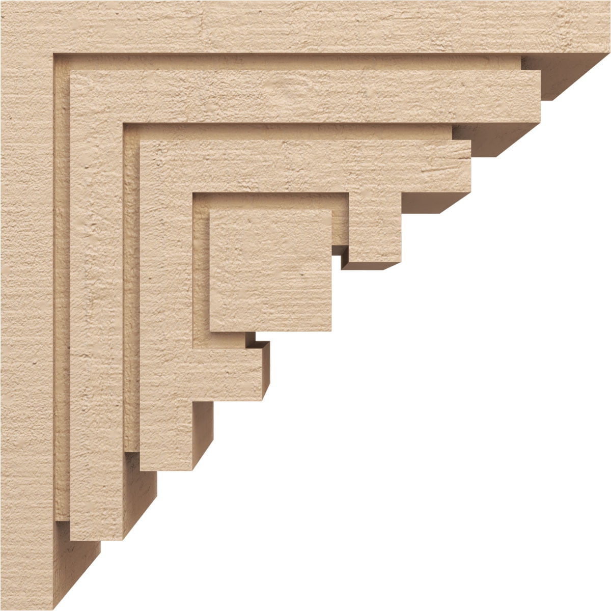 11"W x 22"D x 22"H Classic Landon Rough Cedar Woodgrain TimberThane Corbel, Primed Tan