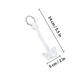thumbnail image 2 of unbranded White Miniature Spine Keychain Durable Plastic Keyring for Mobile Phone and Bag, 2 of 7