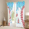 thumbnail image 3 of Manfei Personalized Initial A Black Out Curtains,Baseball Curtains Pack of 2 (42x63 Each), 3 of 6
