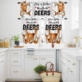 thumbnail image 3 of Cute Deer Kitchen Curtains Valances and Tiers Set of 3 Wildlife Animals Rustic Farmhouse Elk Rustic Farmhouse Tier Curtains and Valance with Rod Pocket for Small Windows, 27.5"x24", 3 of 9