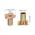 thumbnail image 3 of 48Pcs M6X18Mm T-Nuts 4 Pronged Tee Nut Carbon Steel Threaded Inserts For Wood, 3 of 5