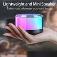 thumbnail image 4 of Portable Bluetooth speaker, wireless RGB LED speaker, TWS pairing, HD sound, TF card support, mini for travel, outdoor, party, 4 of 5