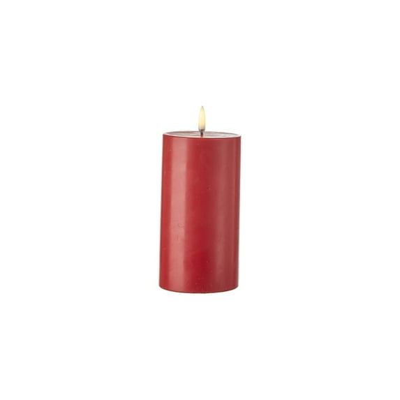 Raz Imports Uyuni Candles 3" X 7" Red Pillar Candle