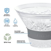 Martini Glasses Plastic, Double Wall Insulated Gel Chiller, 9 oz Capacity Freeze Glasses