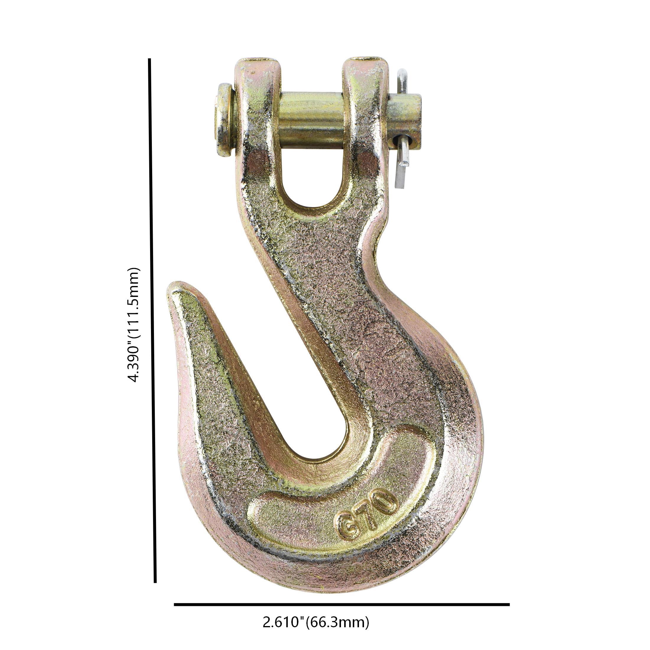 Hyper Tough 3/8 in. Clevis Grab Hook, Gold, 4 Pack
