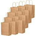 thumbnail image 2 of 50-Packs Brown Paper Gift Bags with Handles Bulk 8.3"x3"x 6" Small Size Paper Bags Multiple Uses(Small Size), 2 of 11