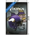 thumbnail image 3 of Minnesota Vikings 24.25'' x 35.75'' Framed Team Helmet Poster, 3 of 3