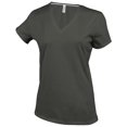 thumbnail image 1 of Kariban T-Shirt à Manches Courtes Col en V pour Femmes, 1 of 3