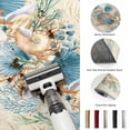 thumbnail image 5 of Large Area Rugs 8'x10', Beach Coastal Beige Carpet Runner Indoor Outdoor Rugs Home Decor Aesthetic, Nautical Shell Starfish Coral Summer Non Slip Mats Washable Accent Rug for Living Room Bedroom, 5 of 8