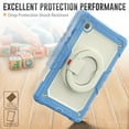 thumbnail image 6 of Samsung Galaxy Tab A8 10.5 inch Case 2022,Full Body Protective Case with Tempered Glass Film 360° Rotatable Kickstand Handle Stand Kid Proof Case for Galaxy Tab A8 10.5" SM-X200/X205/X207,Blue, 6 of 11
