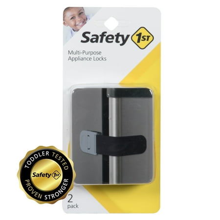 Safety 1&#738;&#7511; Multi-Purpose Appliance Lock (2pk), Black, Toddler