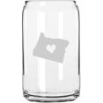 thumbnail image 2 of Oregon Heart States Etched 16oz Libbey Can Glass, 2 of 2