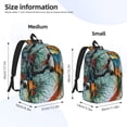 thumbnail image 3 of Naloa Colorful Birds Pine Branch Canvas Backpack for Men Women Rucksack Casual Travel Daypack College Tote Satchel Bookbag for Teens-Small, 3 of 7