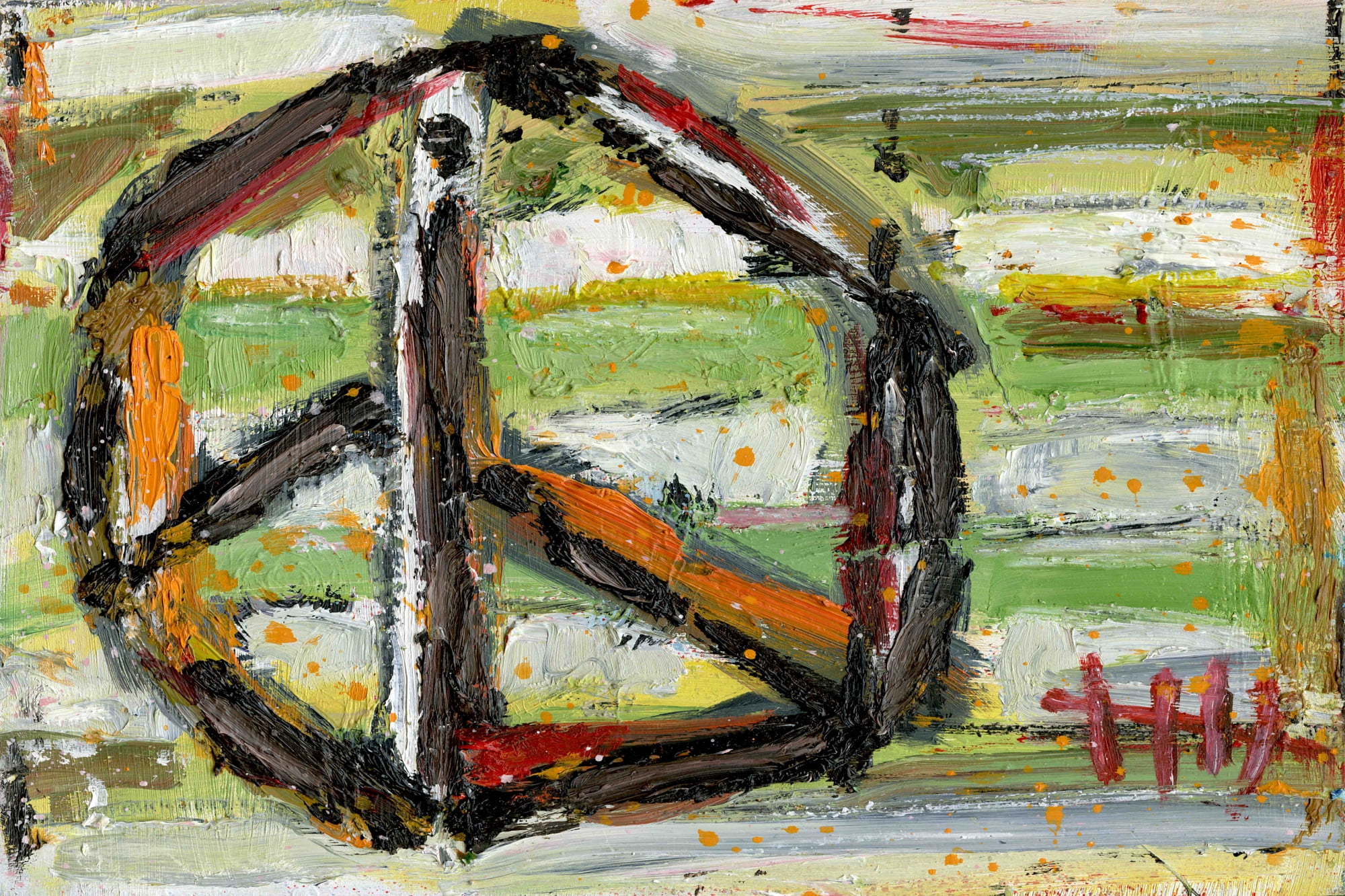 Marmont Hill "Green Peace" by Tori Campisi Painting Print on Canvas