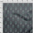 thumbnail image 2 of oneOone Polyester Lycra Fabric Leaves & Paisley Block Printed Fabric 1 Yard 56 Inch Wide, 2 of 4
